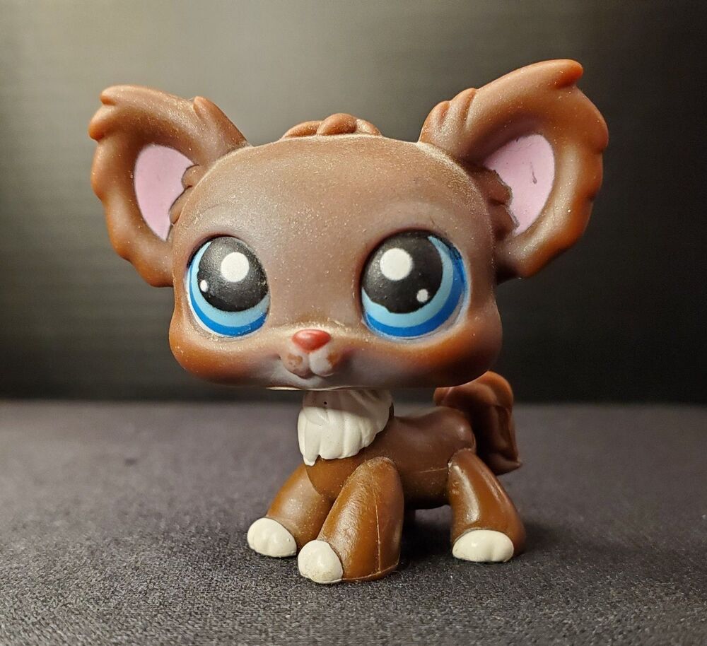 2005 LPS Littlest Pet Shops #219 Brown Chihuahua Blue Eyes Magnet